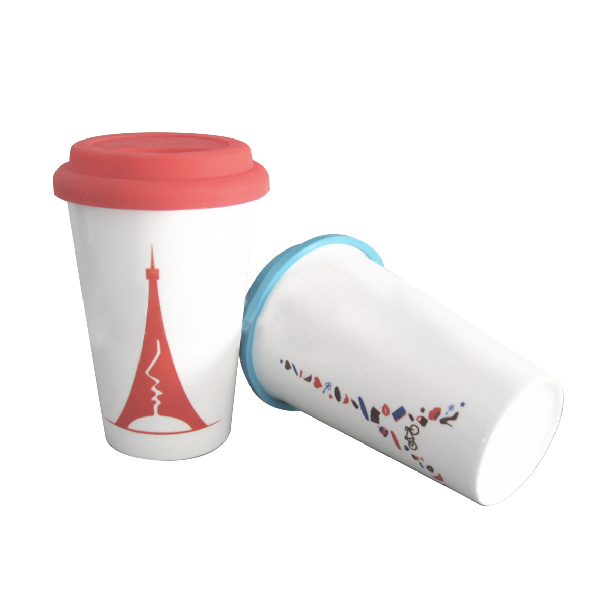 Ceramic Travel Mug with Silicone Lid (450ml)